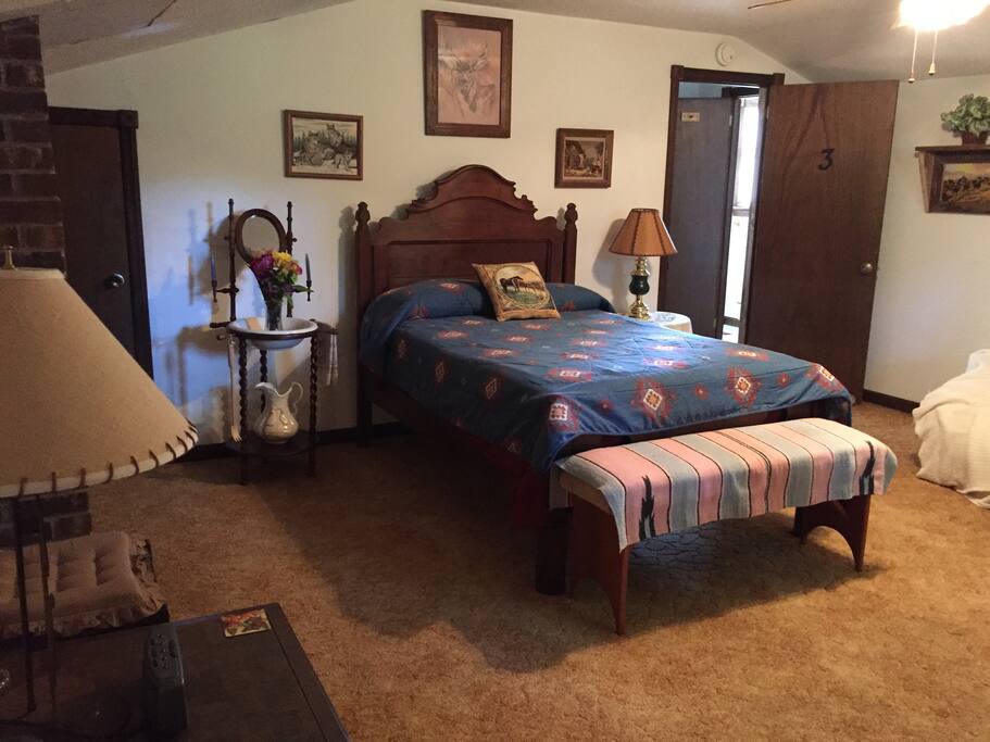 Room #3 Balcony small double bed and a fold out couch. Beautiful view of Love Valley