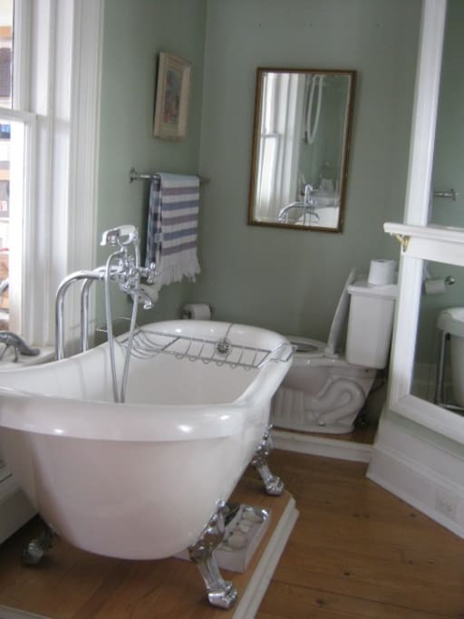 Designer bathtub to relax in.