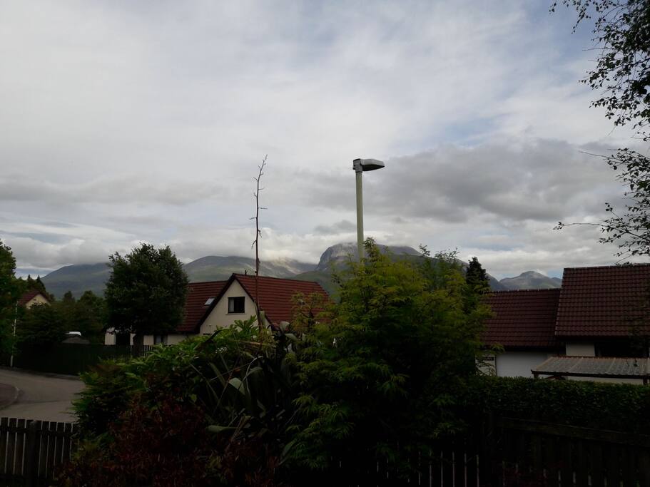 Views of Ben Nevis from guest lounge
