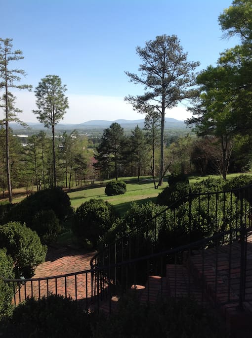 This is the view from the front porch looking out to Mt. Cheaha.