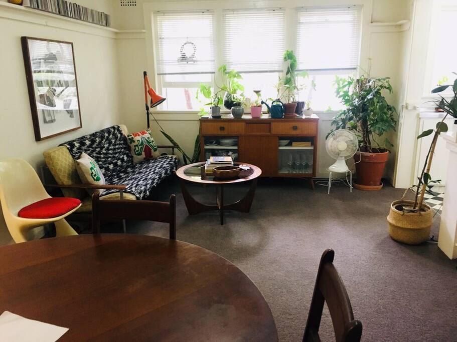 Lounge room and dining table