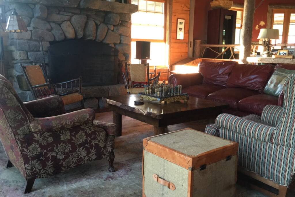 Great Room with Wood burning Fireplace