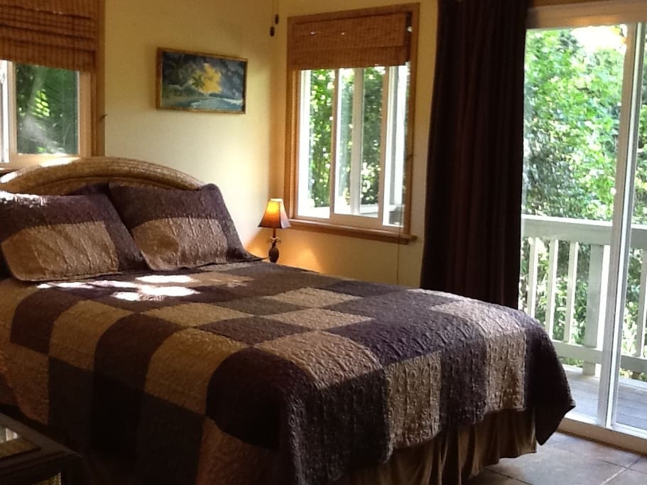 Bedroom with mountain view