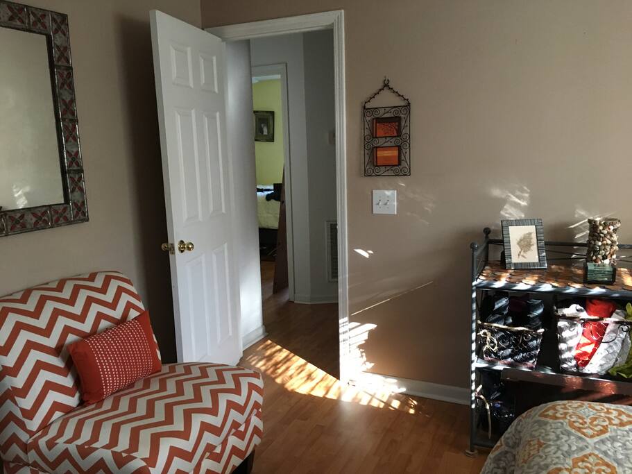Cozy master bedroom with king bed and en suite