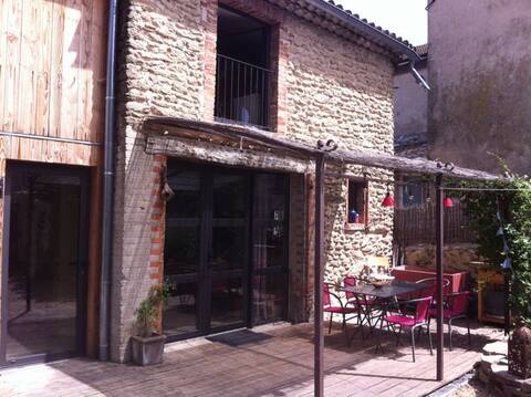 village house with heated pool