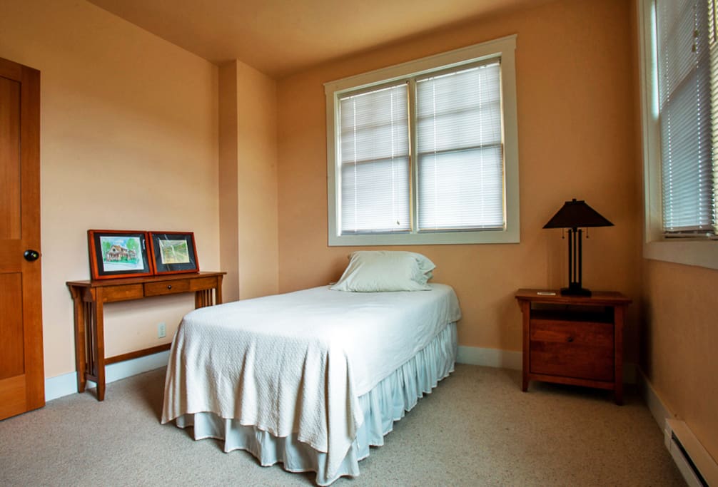 Cozy bedroom with twin size bed