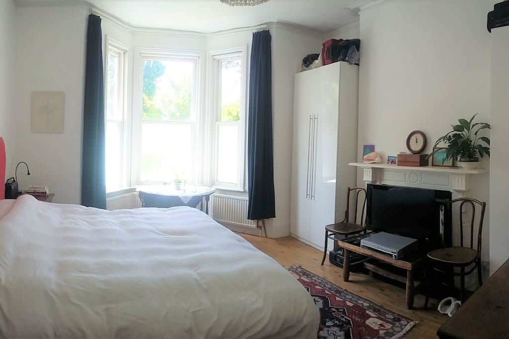 First bedroom, with super king-sized bed