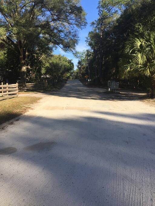 Dirt road to the property