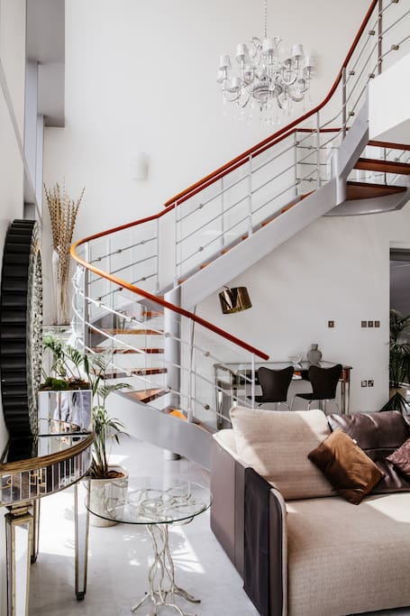 Staircase to bedrooms.