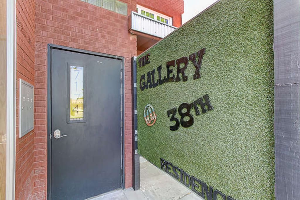 Main entrance to The Gallery on 38th, key coded door