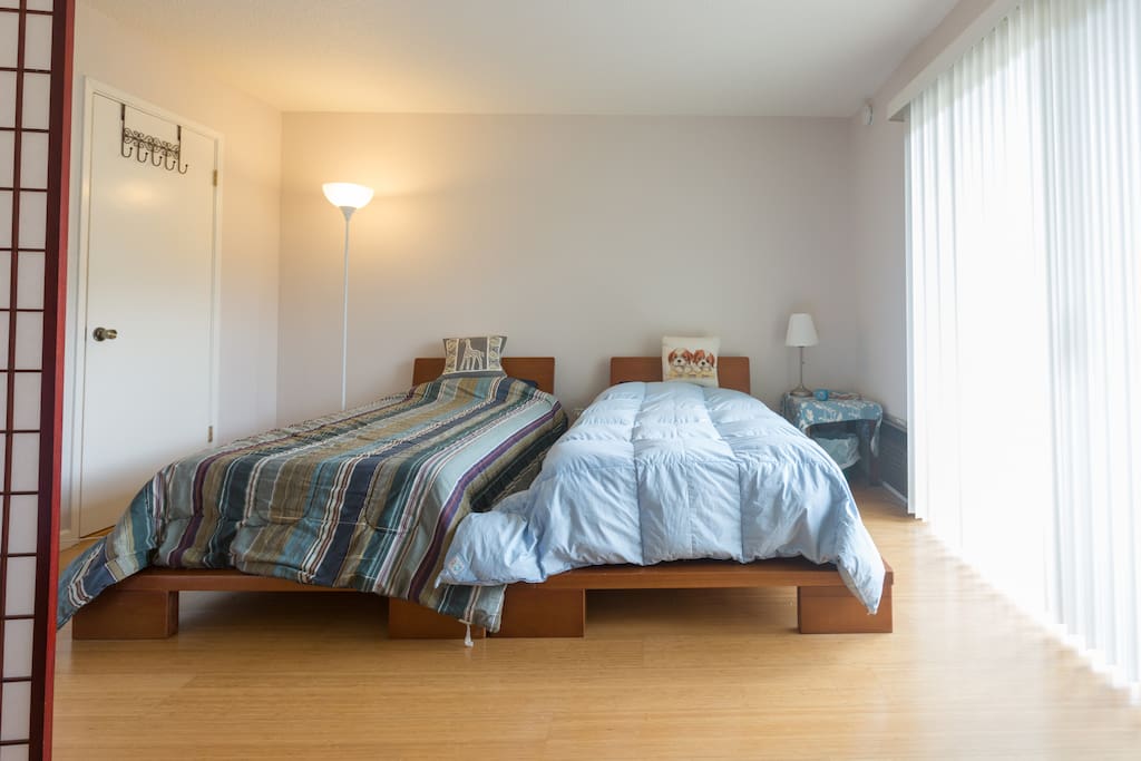 Master bedroom; two twin beds