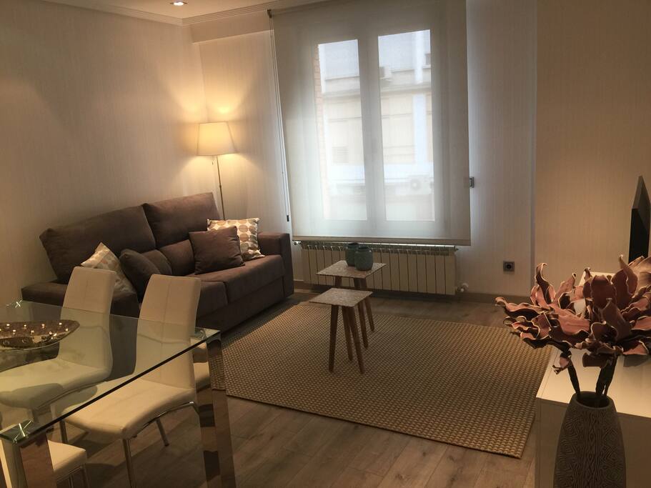 Salón con sofá cama.