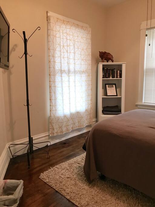 TV with local channels in your bedroom. Lots of natural sunlight. Plenty of room to spread out and relax.
