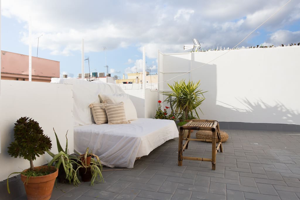 Terraza muy recomendable para tomar el sol y relajarse!!!