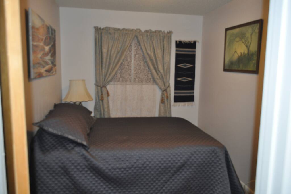 It is a small room, but there is still enough room to get around.