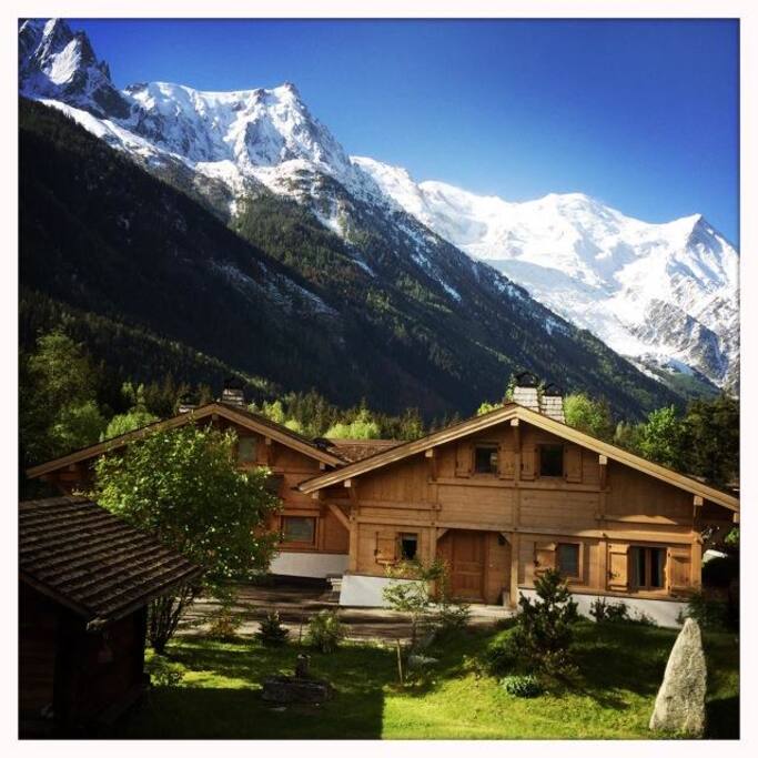Outside view from the back of Arolles (right chalet)