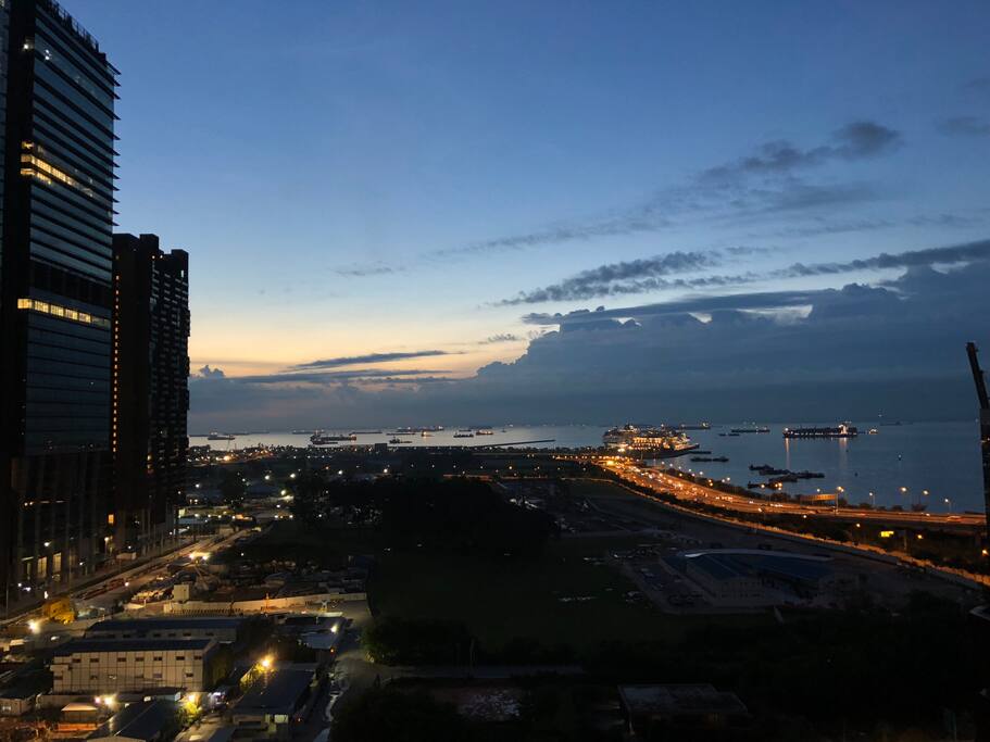View from the apartment at dawn