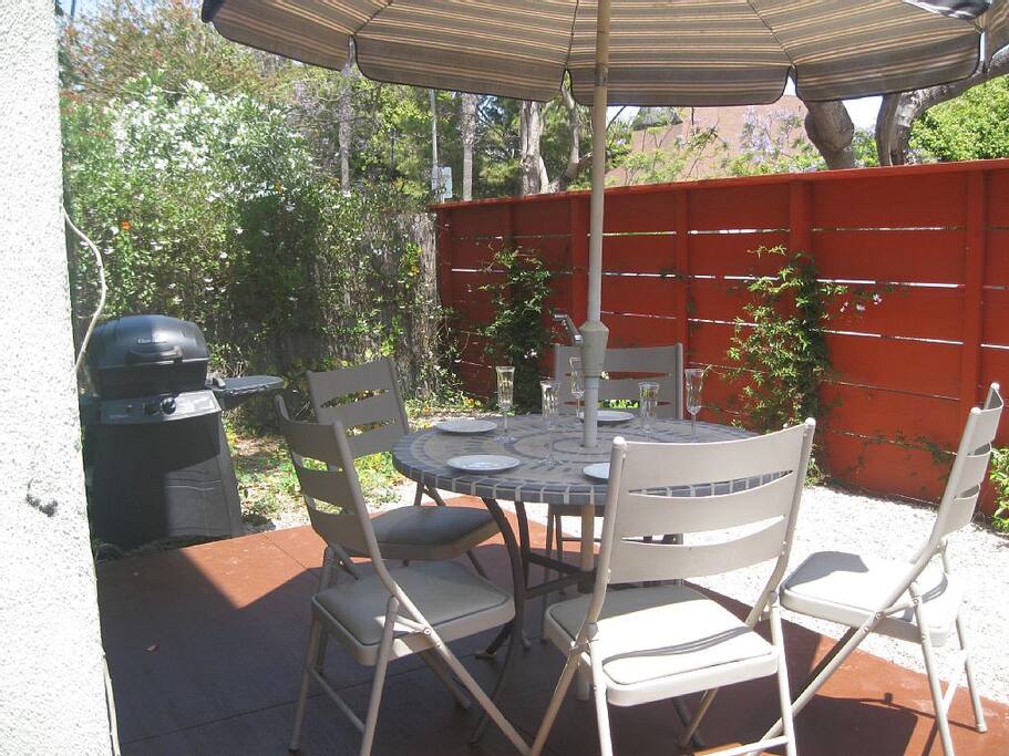 Private patio with BBQ