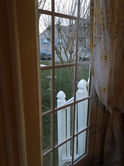Private entrance from the garden.