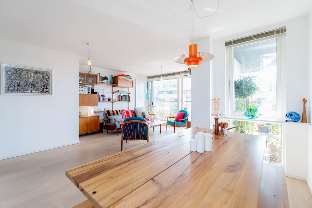 Sunny, bright and spacious shared living room.