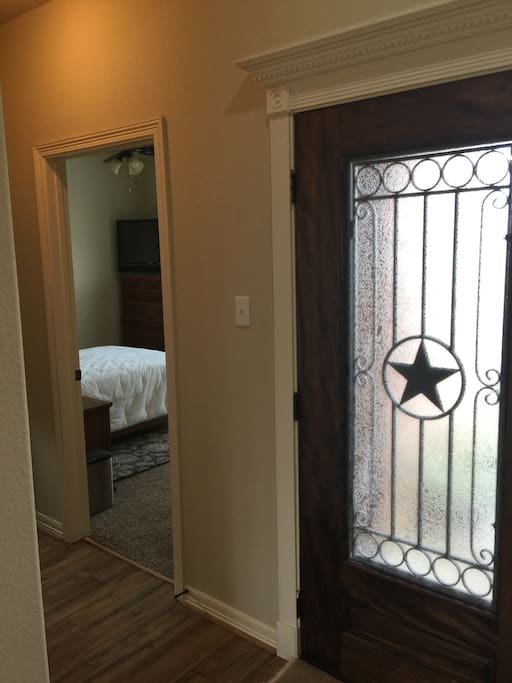 Entrance with guests bedrooms immediately to the Right.