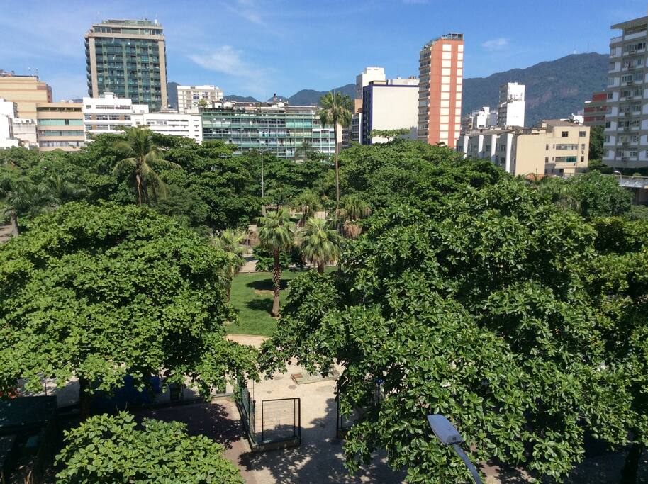 Vista da sala e dos quartos
