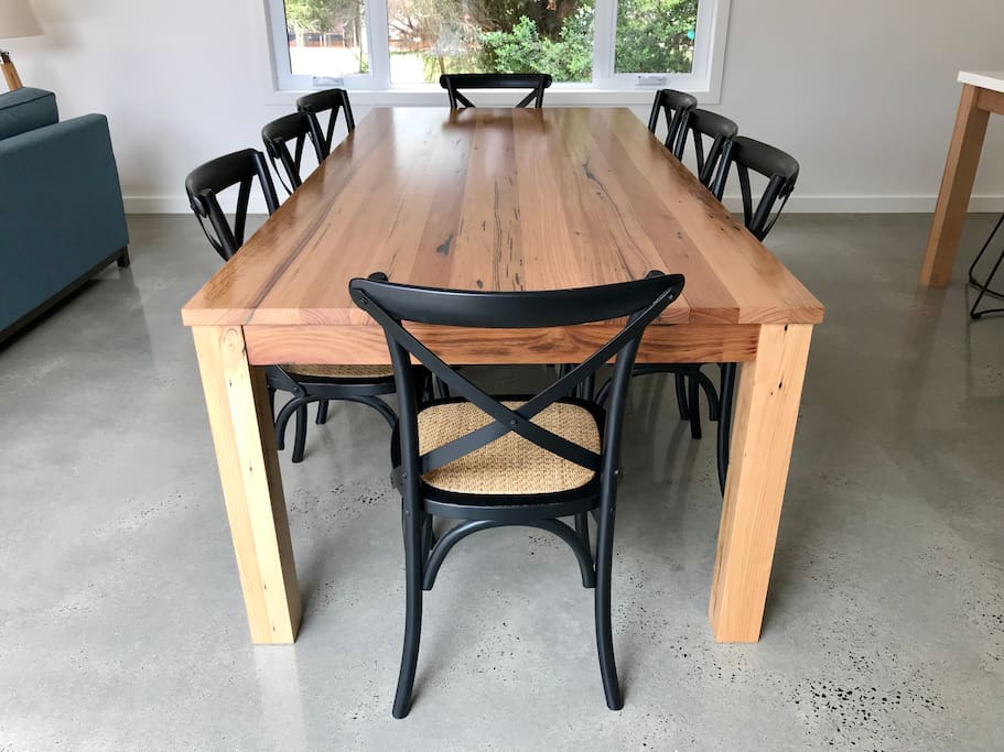 Dining table - comfortably seats 10 people