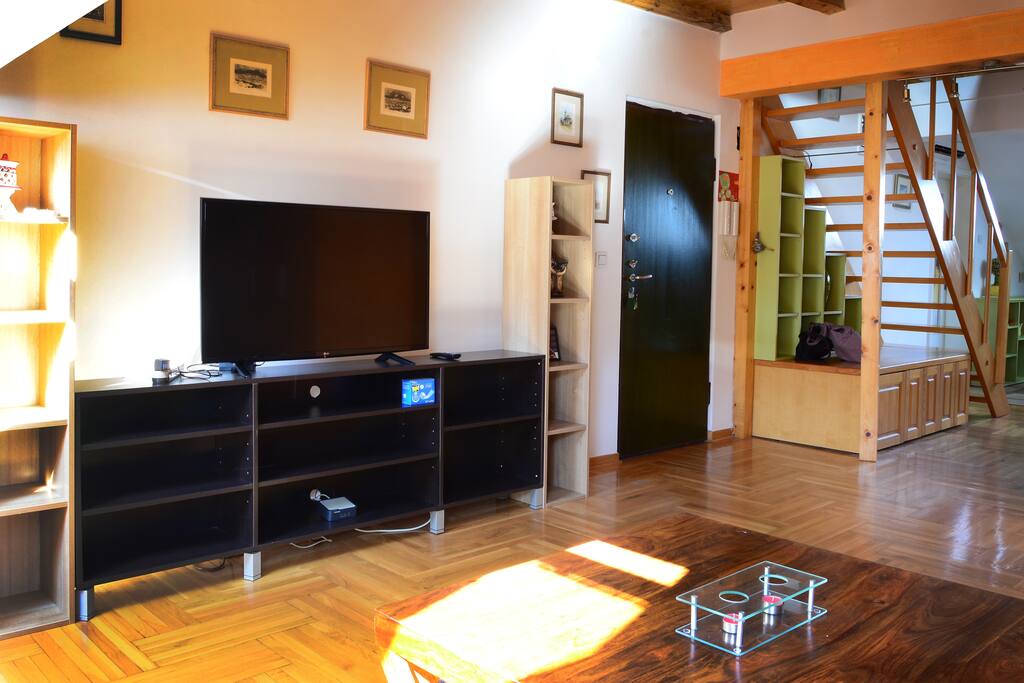entrance, stairs to the gallery and the a part of the living room