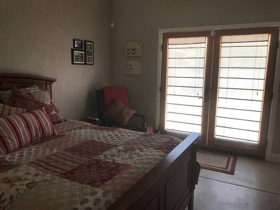 french doors leading out to patio