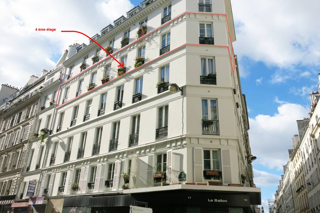 Appartement en angle au 4ème