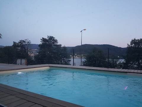 Chalet10 bedrooms heated pools spa sauna baby