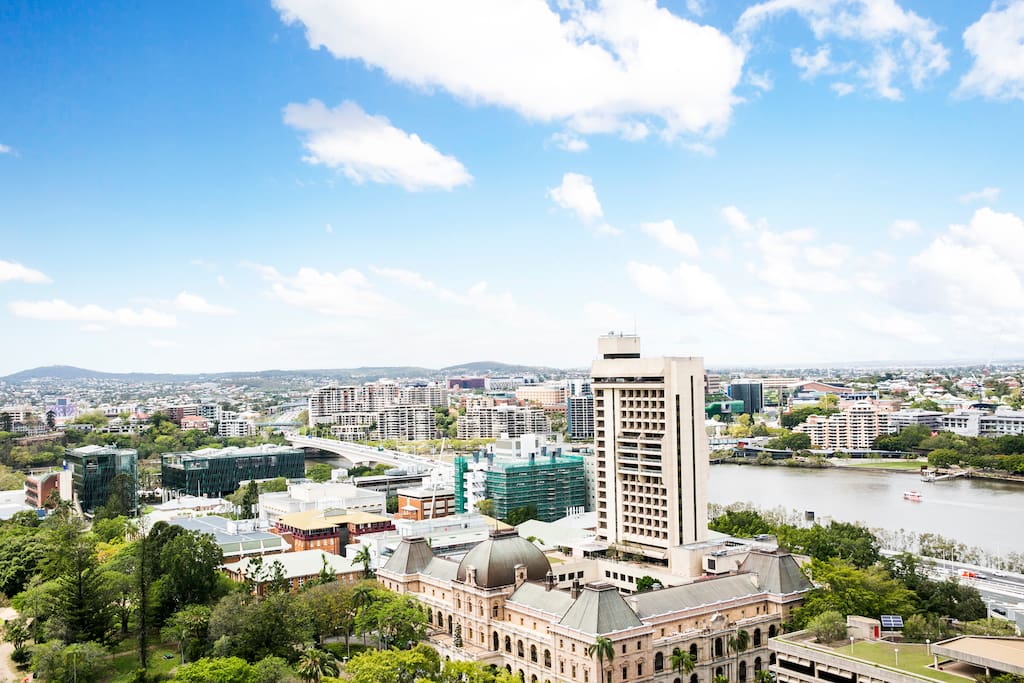 View of Parliament Building and QUT from your window