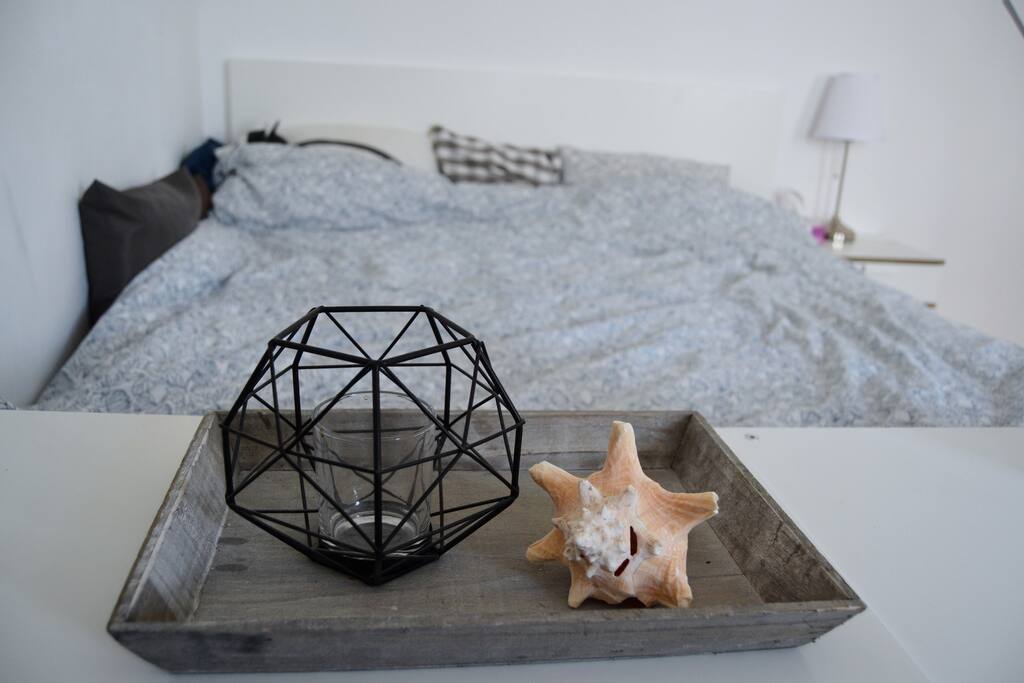 the bed
