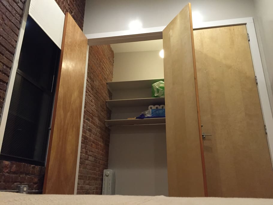 huge closet (picture taken at night)