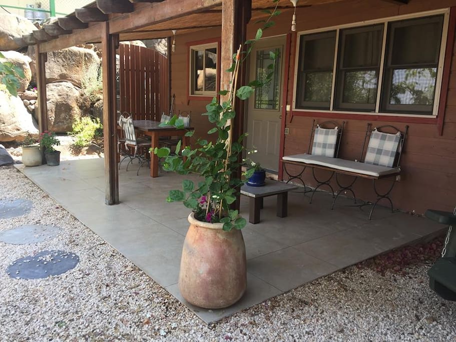 private outside porch area