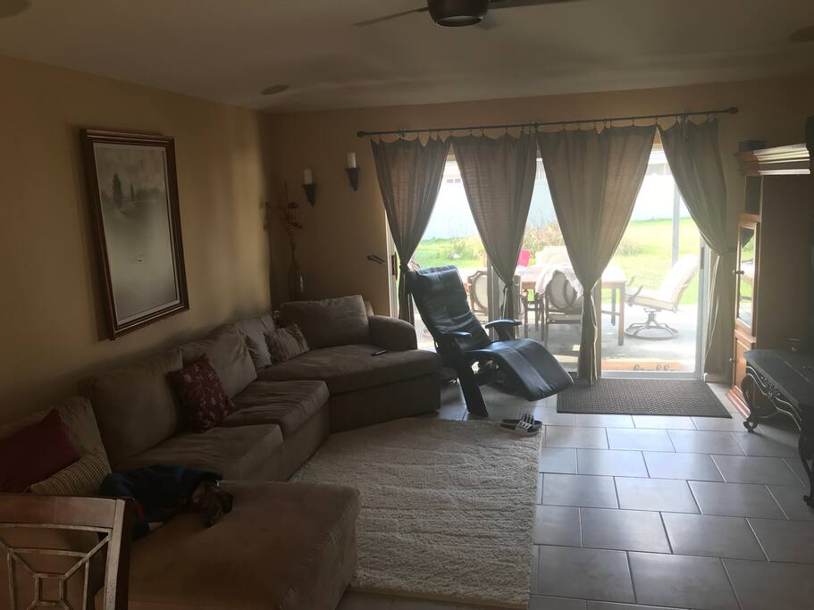 Family room with big screen Tv