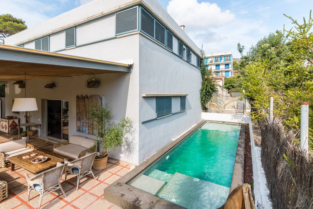 Terrace and pool