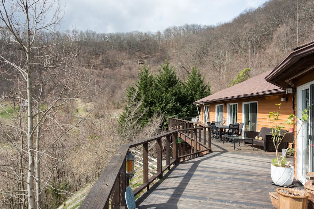 Back view of the cove in winter