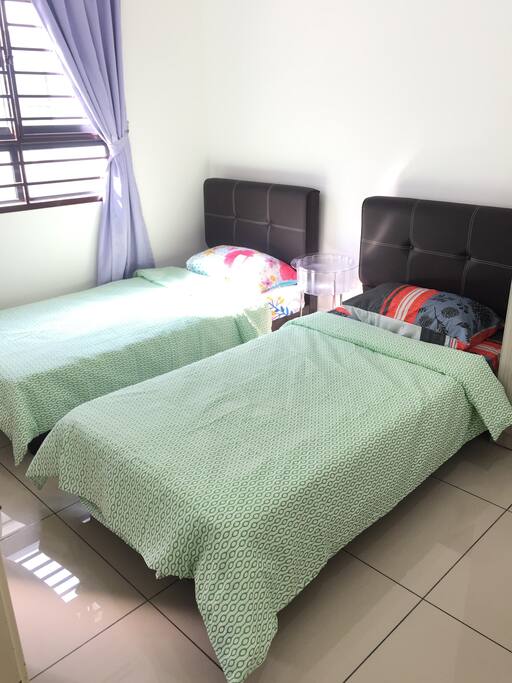 Bedroom 1 with attached bathroom for 2 pax comfortably