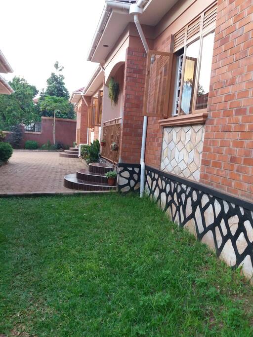The greenery outside the apartment
