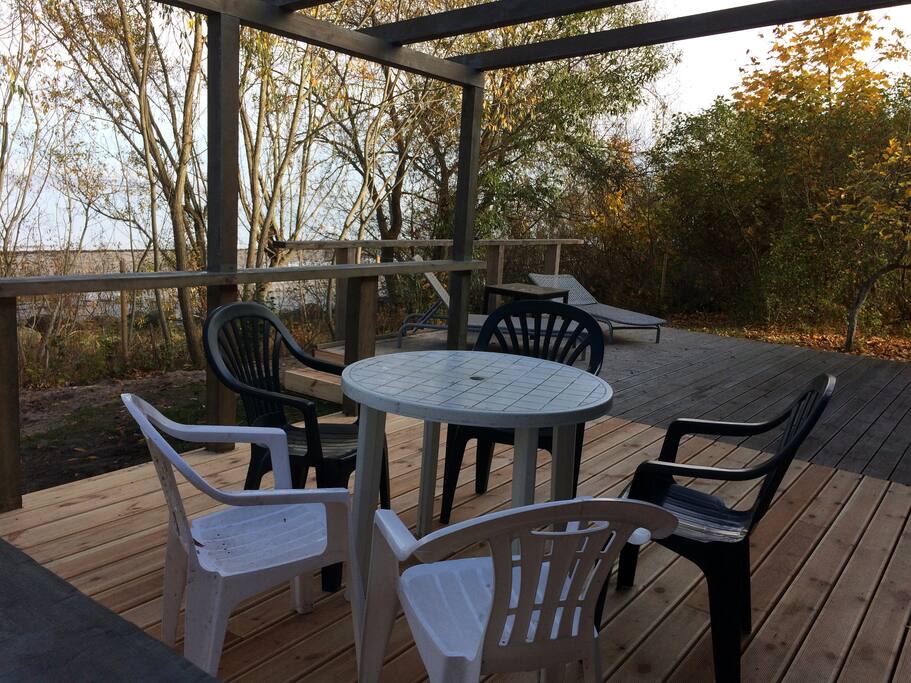 Dining area on deck