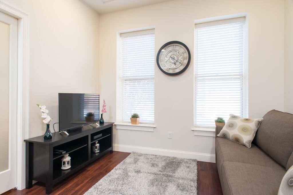 Living Room with media center