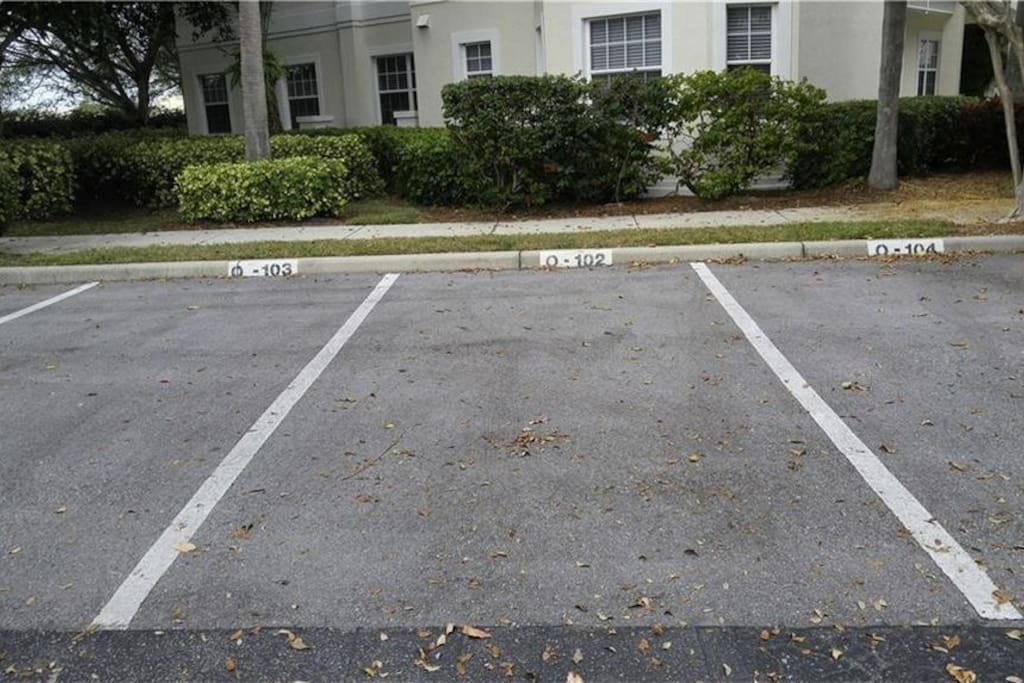 We have a total of 3 dedicated parking spots (one of the only ones at bollettieri resort villas)