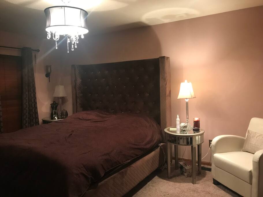 Master bedroom with king bed.