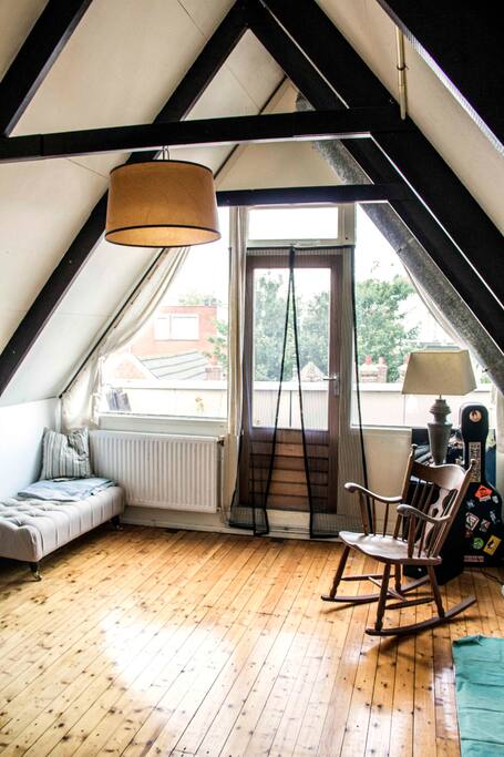 Living room with balcony