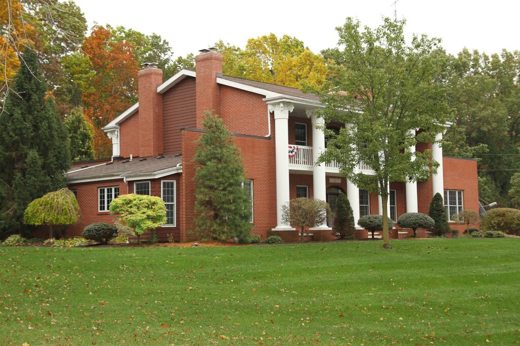 A view from the driveway.