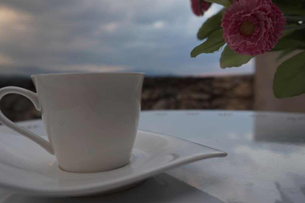 il terrazzo per la prima colazione