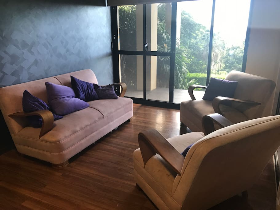 The lounge with kitchenette