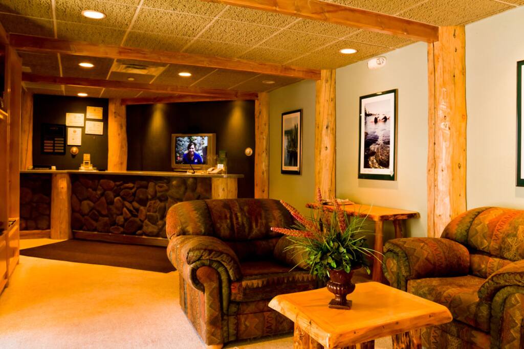 Entry foyer to book in and obtain keys.