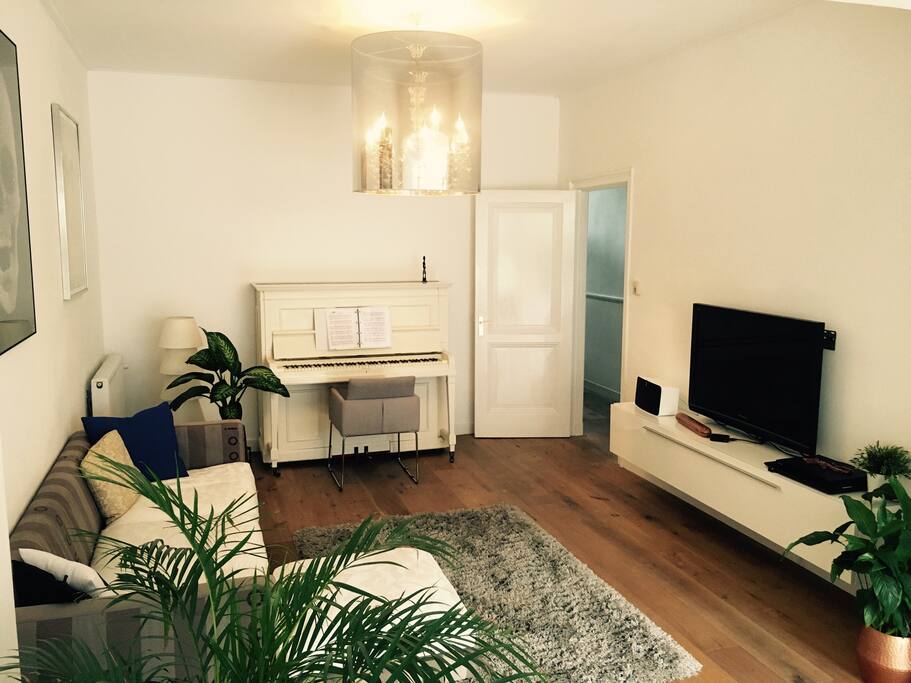 The spacious living